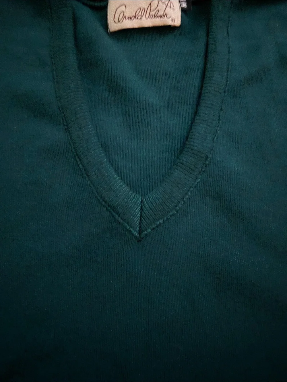 Vintage Arnold Palmer Teal V-Neck Sweater Size 40 Grandpacore Golf Preppy Top